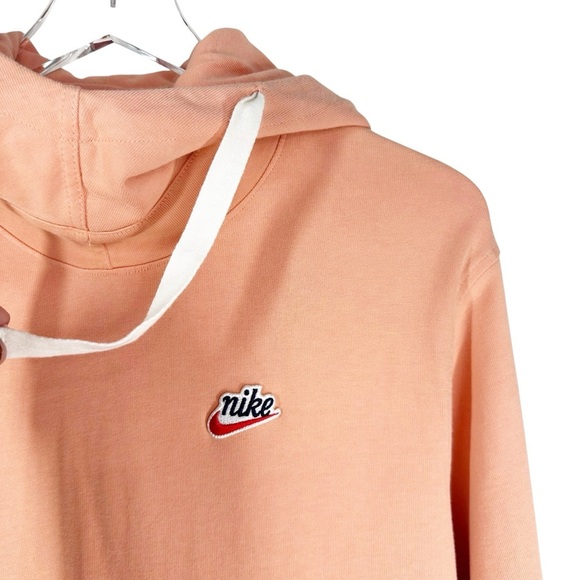 NIKE Sportswear Heritage Hoodie Essentials Men's Small Hooded Sweatshirt Apricot - Picture 3 of 8